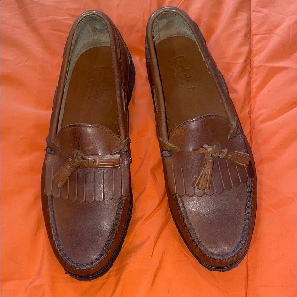 FootJoy Brown Leather Tassel Loafers